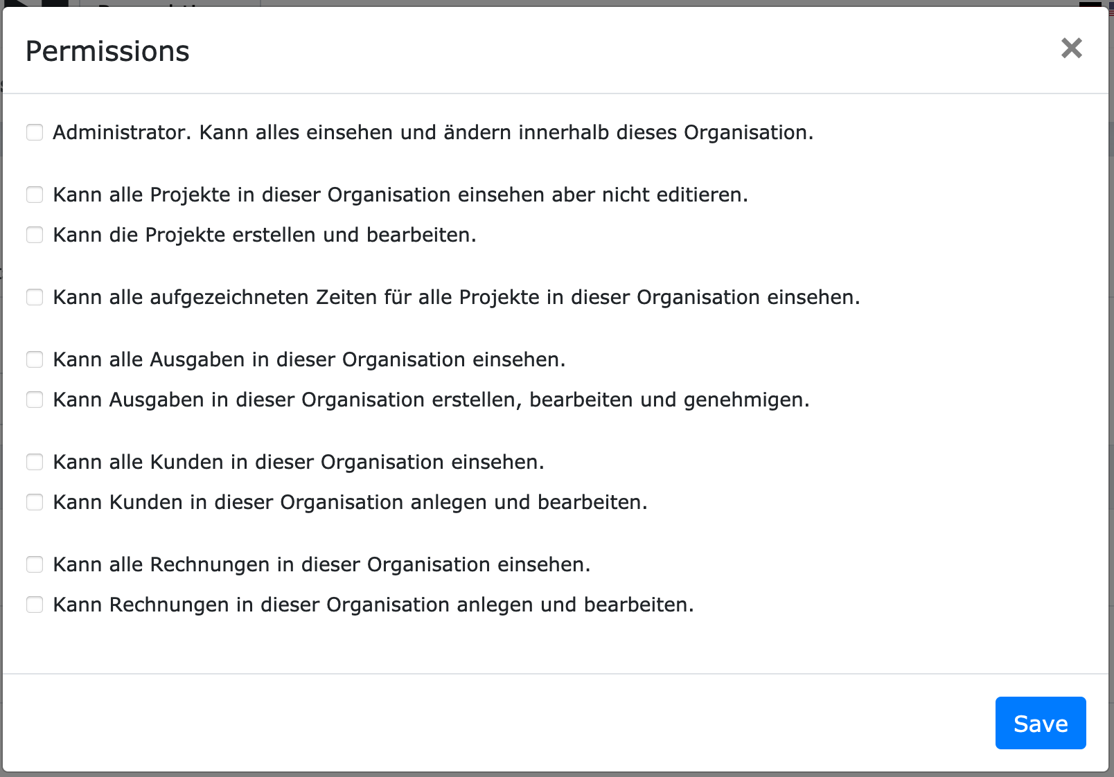 Berechtigungen pro Benutzer