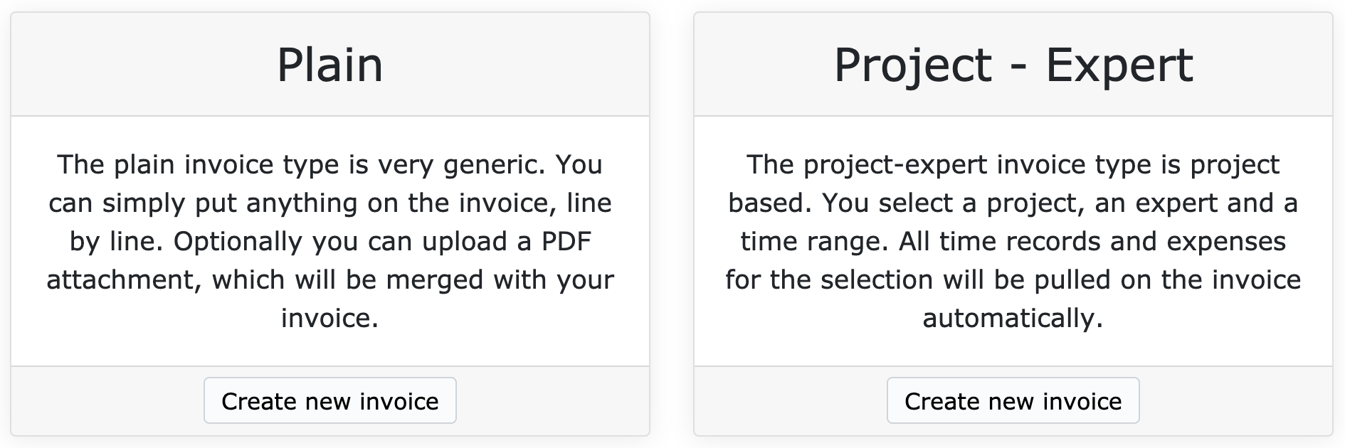 Invoicing for organisations