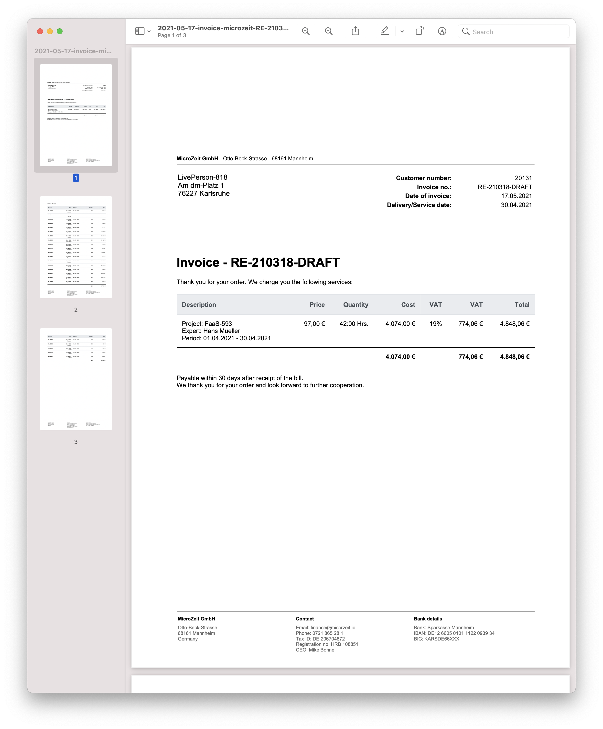 PDF Invoice generated at ZEIT.IO
