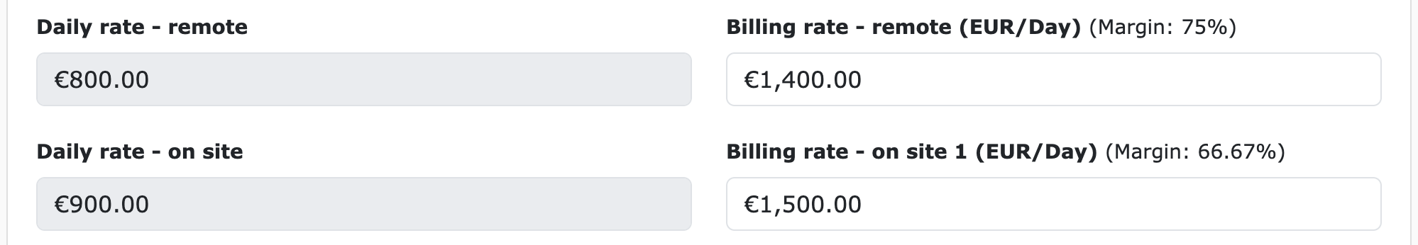 Two different sales rates for supplier
