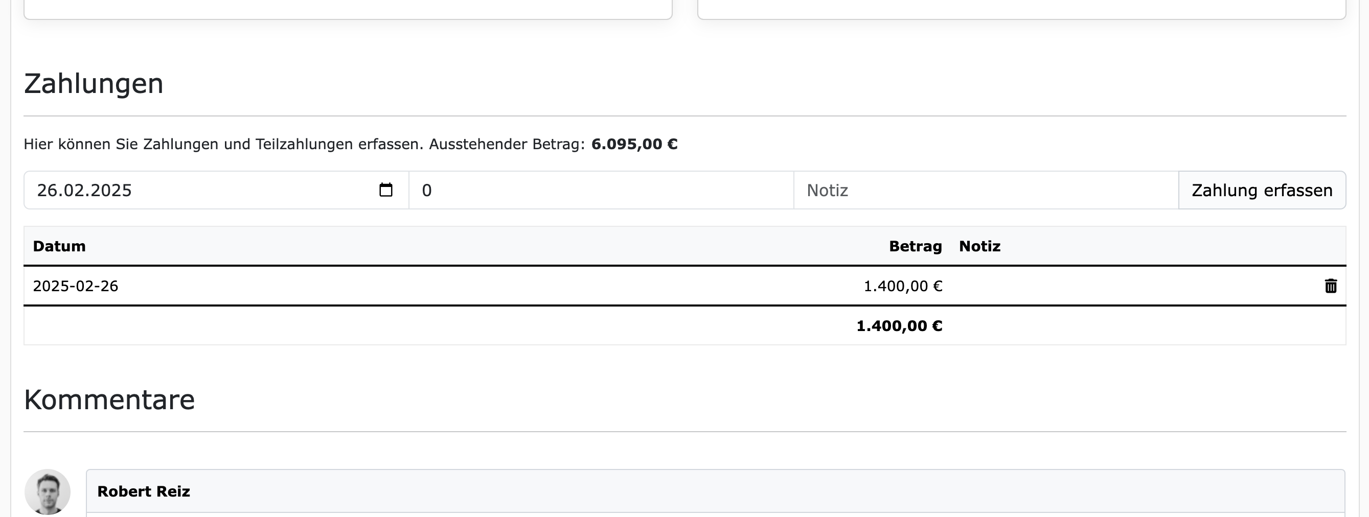 Teilzahlung bei ZEIT.IO erfassen!