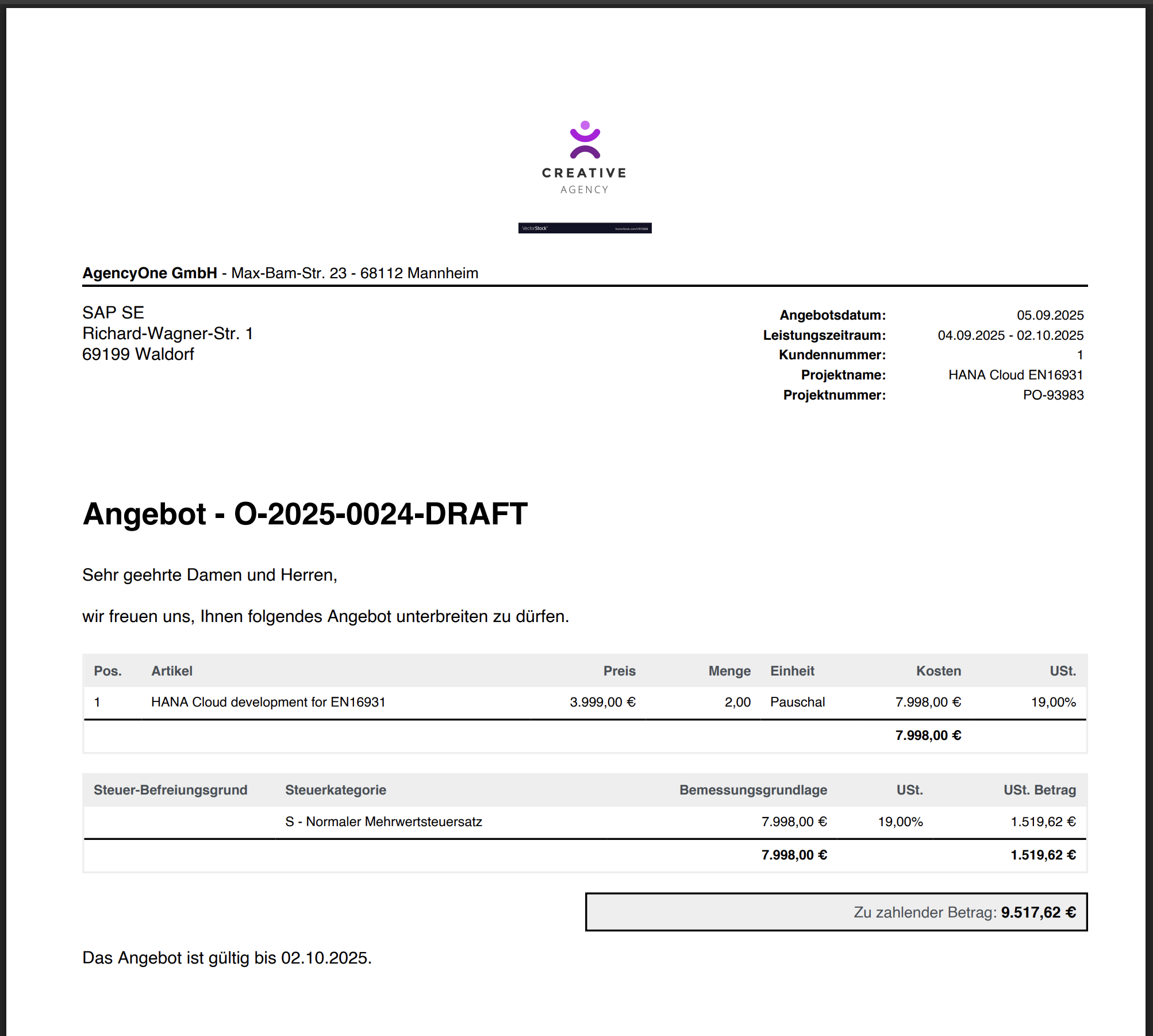 Beispiel-Angebot auf ZEIT.IO