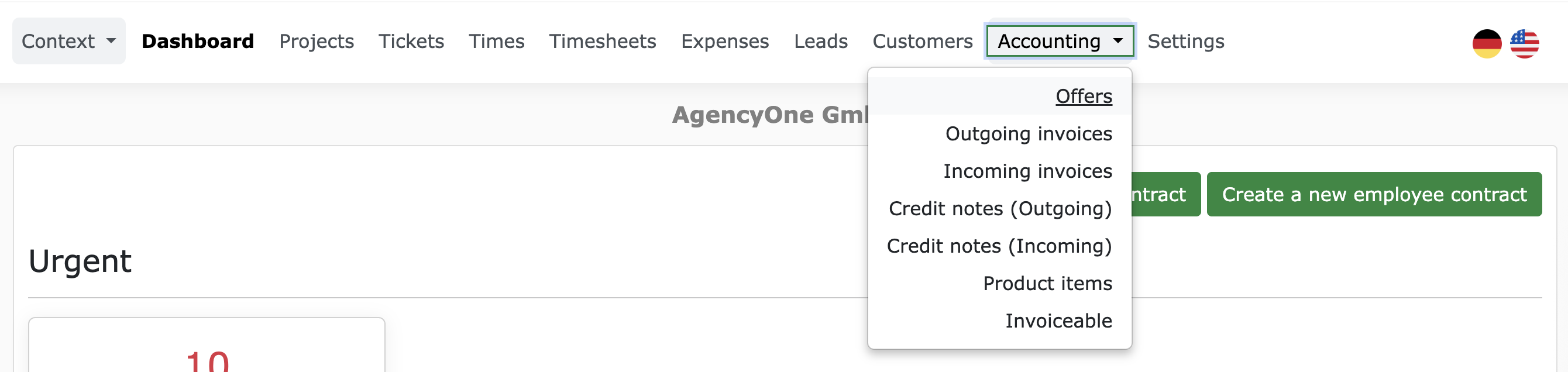 New offer feature under Accounting.