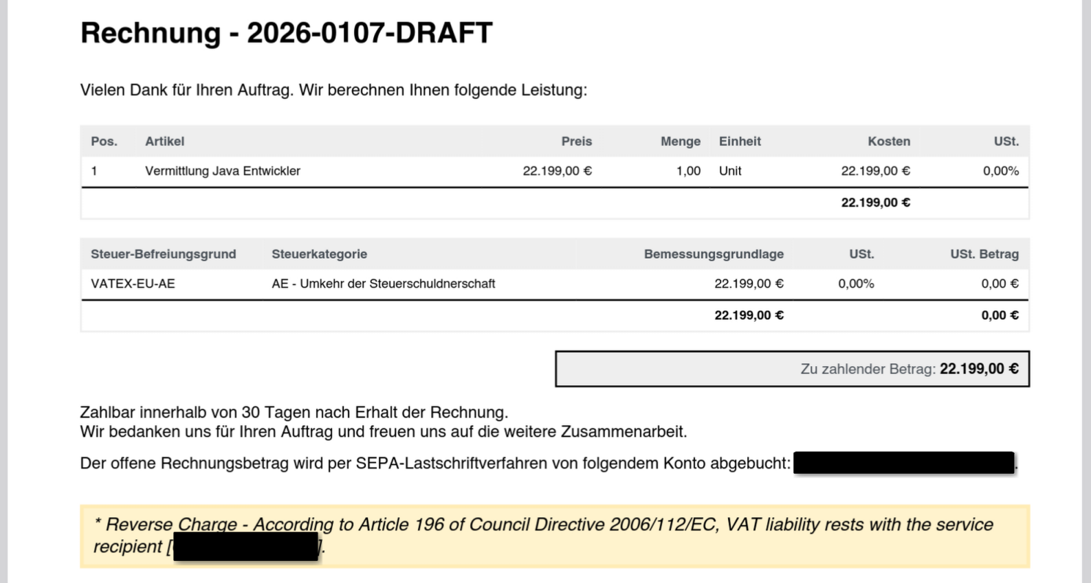 E-Invoice on ZEIT.IO
