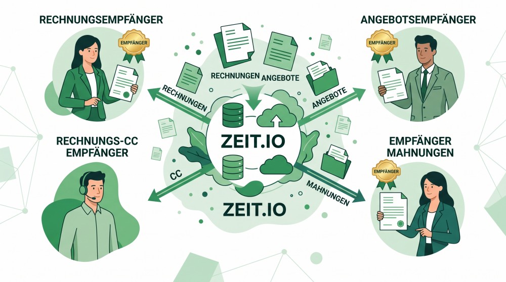 Die richtigen Empfänger im Projekt definieren