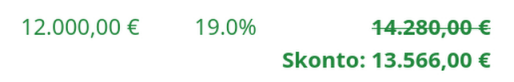 Skonto paid