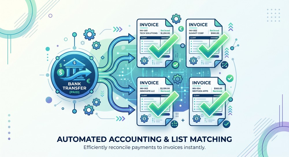 Match multi invoice payments