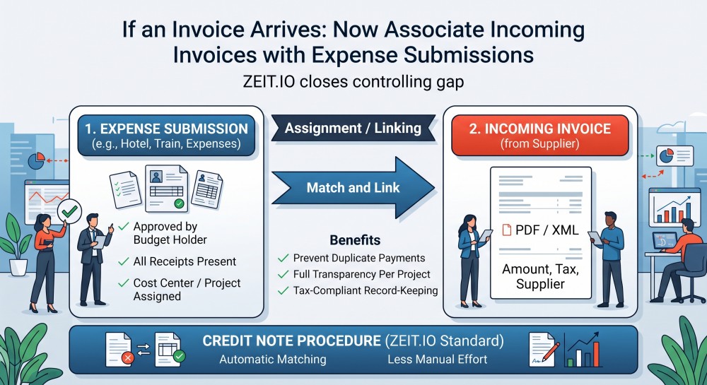 Assign incoming invoice to expense submission
