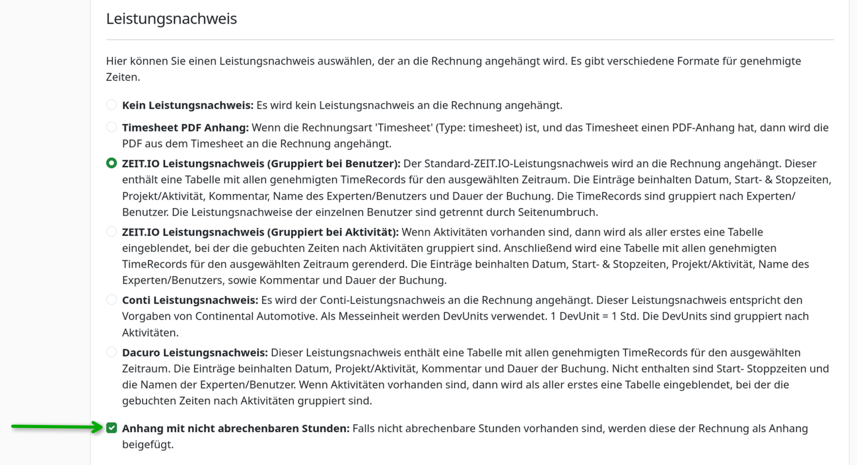 Niht abrechenbare Stunden