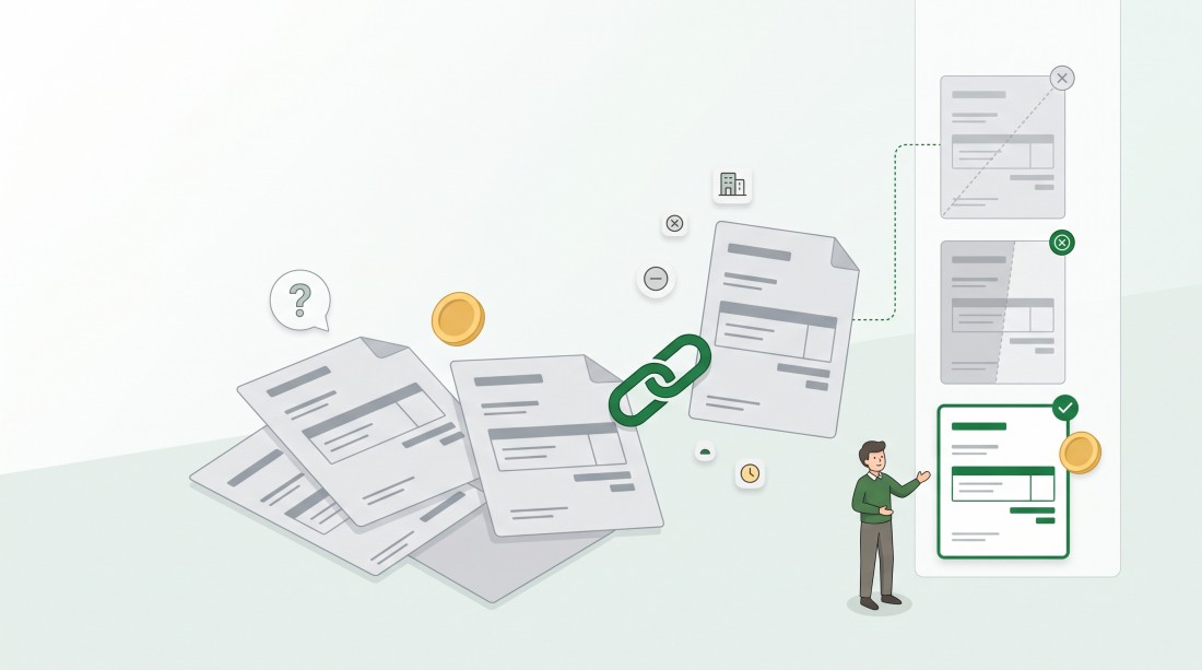 Link incoming cancellation invoice to the original invoice